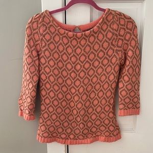Dolce Vita Coral & Gold Sweater